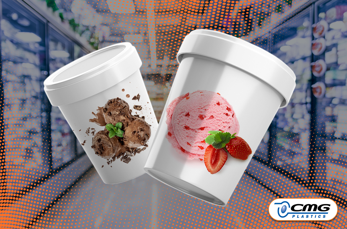 Custom Print Ice Cream Containers + Lids Combo