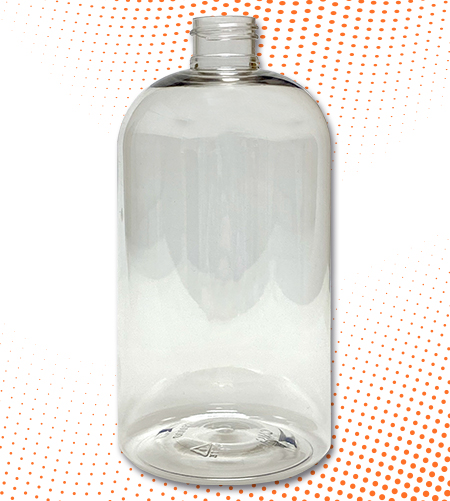 PET Bottle 16 oz 24-410 Boston Round by CMG Plastics - Click/Call Quote