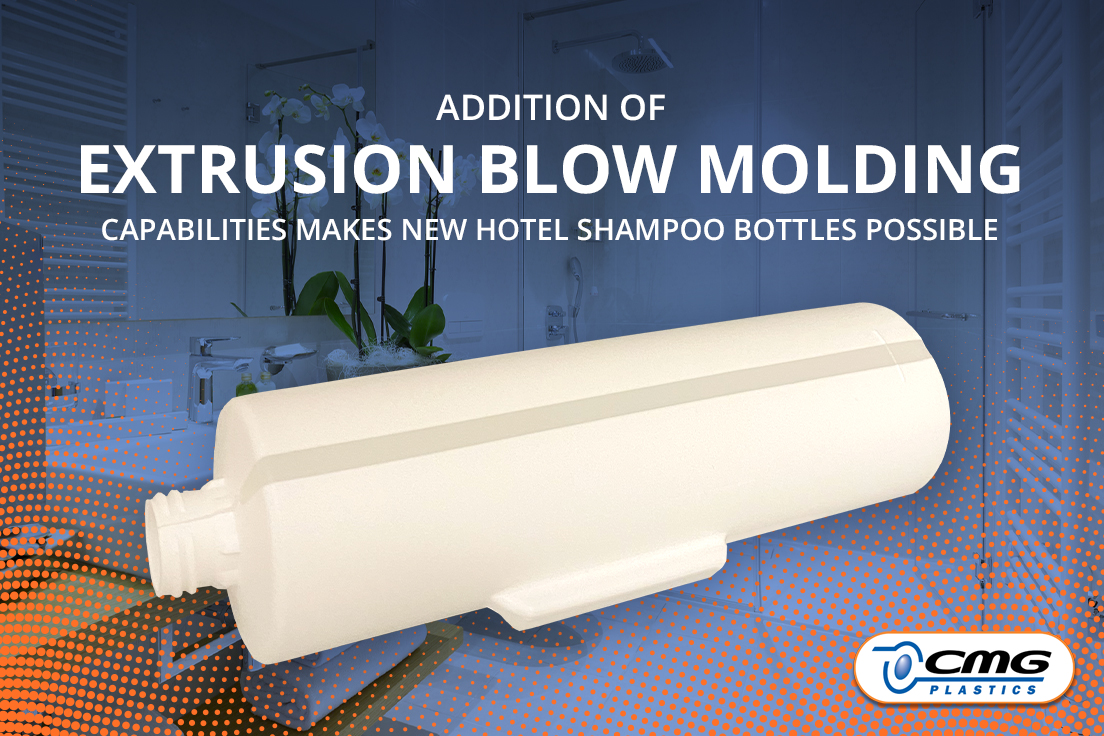 Extrusion Blow Molding (EBM) - Hotel Shampoo Bottles - CMG Plastics